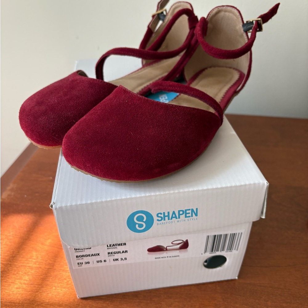 Bordeaux Leather Flats
